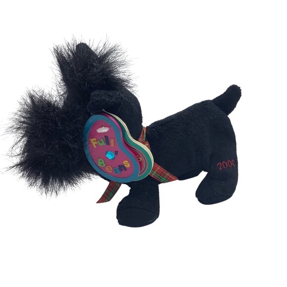 Vtg AVON 2000 MacDougal The Scottie Dog Black Plush Animal Toy Full O Beans 8" - Picture 2 of 11